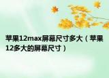 苹果12max屏幕尺寸多大（苹果12多大的屏幕尺寸）