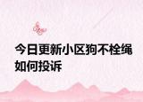 今日更新小区狗不栓绳如何投诉