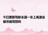 今日更新驾龄未满一年上高速会被吊销驾照吗