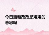 今日更新改改是姐姐的意思吗