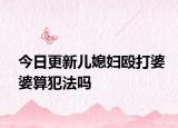 今日更新儿媳妇殴打婆婆算犯法吗