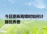 今日更新离婚时如何计算抚养费