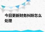 今日更新财务纠纷怎么处理