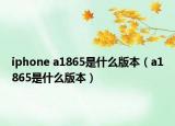 iphone a1865是什么版本（a1865是什么版本）
