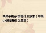 苹果手机gx屏是什么意思（苹果gx屏幕是什么意思）