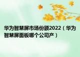 华为智慧屏市场份额2022（华为智慧屏面板哪个公司产）