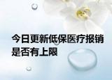 今日更新低保医疗报销是否有上限