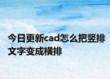 今日更新cad怎么把竖排文字变成横排