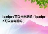 ipadpro可以当电脑吗（ipadpro可以当电脑吗）