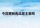 今日更新南瓜是主食吗
