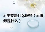 ai主要是什么服务（ai服务是什么）