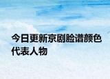 今日更新京剧脸谱颜色代表人物