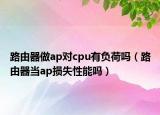 路由器做ap对cpu有负荷吗（路由器当ap损失性能吗）