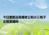 今日更新没离婚老公和小三有子女算重婚吗