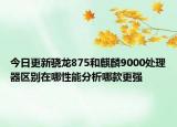 今日更新骁龙875和麒麟9000处理器区别在哪性能分析哪款更强