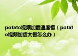 potato视频加载速度慢（potato视频加载太慢怎么办）