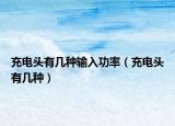 充电头有几种输入功率（充电头有几种）