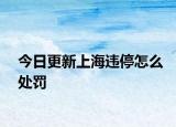 今日更新上海违停怎么处罚