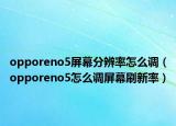 opporeno5屏幕分辨率怎么调（opporeno5怎么调屏幕刷新率）