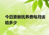 今日更新抚养费每月该给多少