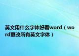 英文用什么字体好看word（word更改所有英文字体）
