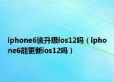 iphone6该升级ios12吗（iphone6能更新ios12吗）