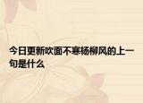 今日更新吹面不寒杨柳风的上一句是什么