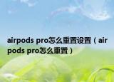 airpods pro怎么重置设置（airpods pro怎么重置）