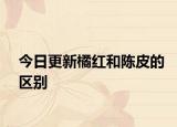 今日更新橘红和陈皮的区别