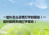 一加9r怎么设置打字时震动（一加8t如何关闭打字震动）