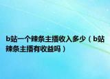 b站一个辣条主播收入多少（b站辣条主播有收益吗）
