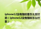 iphone12没有指纹是怎么支付的（iphone12没有指纹怎么付款）