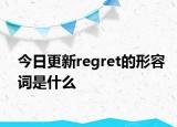 今日更新regret的形容词是什么