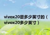 vivox20是多少英寸的（vivox20多少英寸）