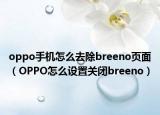 oppo手机怎么去除breeno页面（OPPO怎么设置关闭breeno）