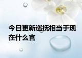 今日更新巡抚相当于现在什么官