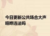 今日更新公共场合大声喧哗违法吗