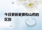 今日更新姜薯和山药的区别