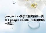 googledocs属于云服务的哪一类型（google docs属于云服务的哪一类型）