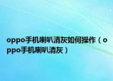 oppo手机喇叭清灰如何操作（oppo手机喇叭清灰）