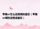 苹果xr怎么设置闹铃音乐（苹果xr闹铃设置成音乐）