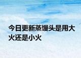 今日更新蒸馒头是用大火还是小火