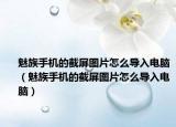 魅族手机的截屏图片怎么导入电脑（魅族手机的截屏图片怎么导入电脑）