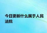 今日更新什么属于人民法院
