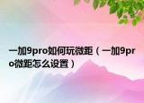 一加9pro如何玩微距（一加9pro微距怎么设置）