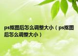 ps抠图后怎么调整大小（ps抠图后怎么调整大小）