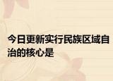 今日更新实行民族区域自治的核心是