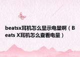 beatsx耳机怎么显示电量啊（Beats X耳机怎么查看电量）
