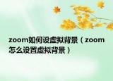 zoom如何设虚拟背景（zoom怎么设置虚拟背景）