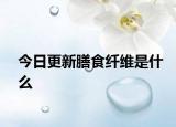 今日更新膳食纤维是什么
